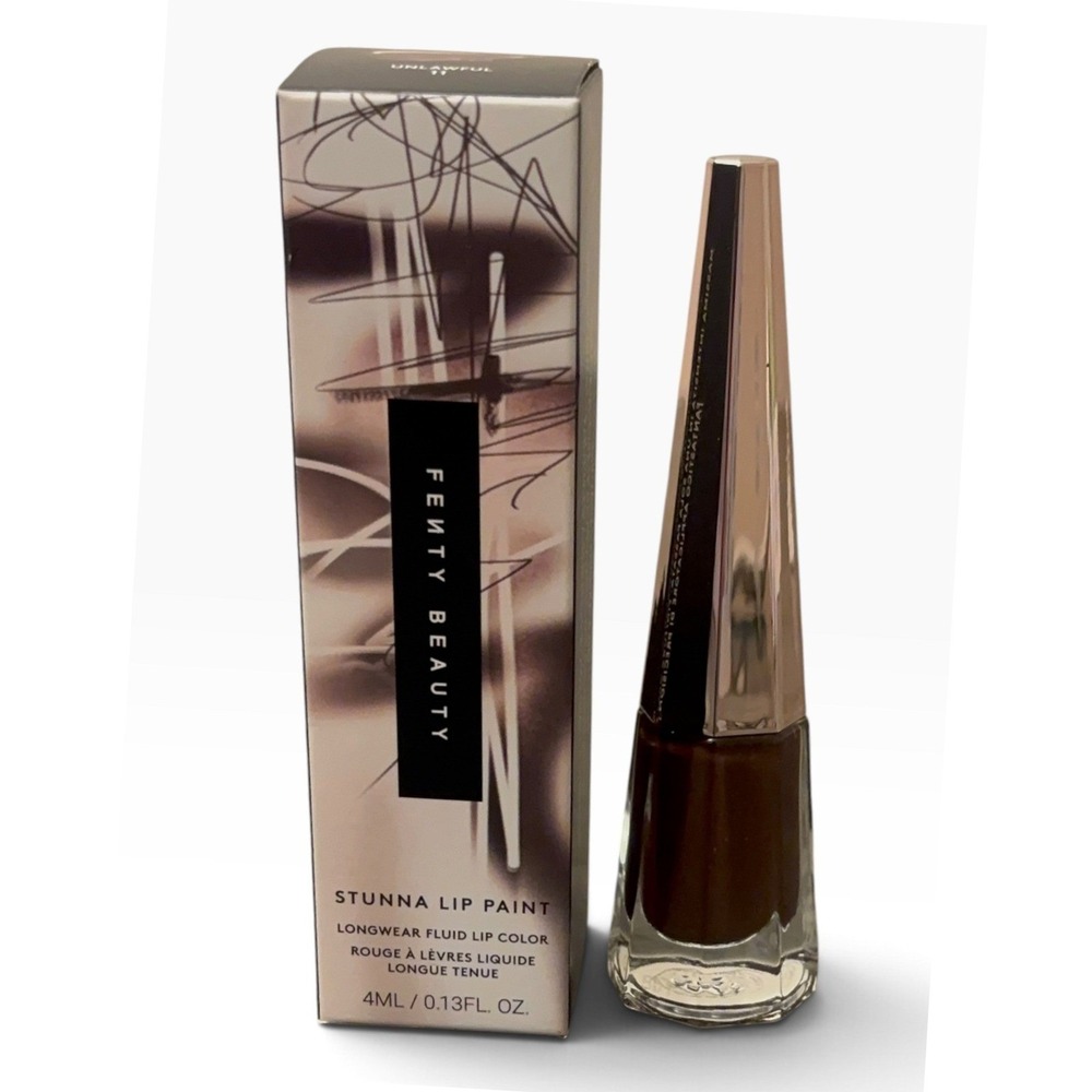 Fenty Beauty Stunna Lip Paint Longwear Fluid Lip Color Unlawful 11 Dark Brown